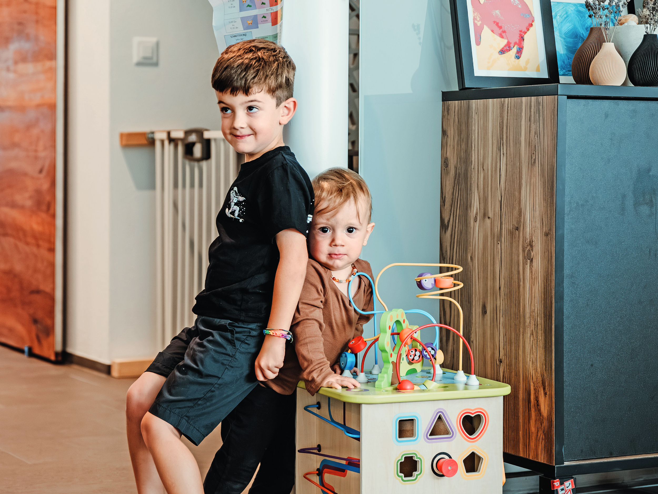 Brüder: Gian,4, und Nevio, 1.