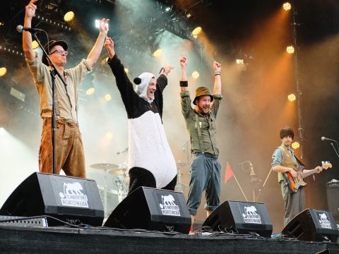 Band "Marius & Die Jagdkapelle" auf der Bühne